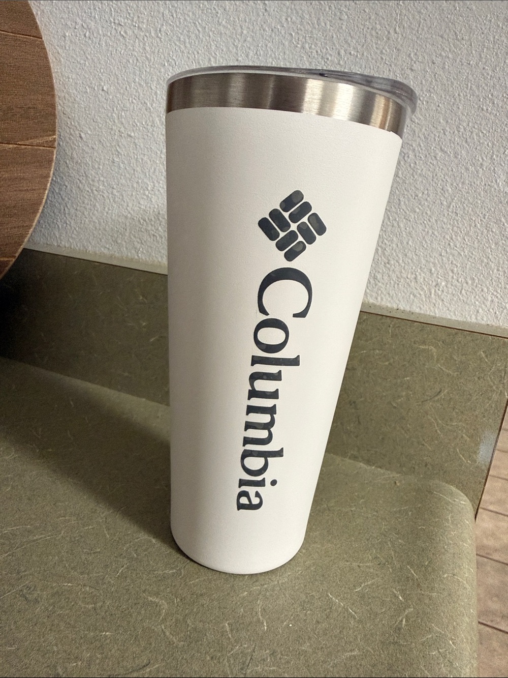 White Columbia Travel Tumbler